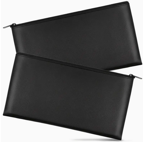 2 PC 11" x 6" Inch Zipper Mic X Money Bags - Nova Financial