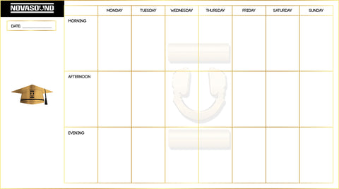 Nova Sound Weekly Planning Chart - 2 X 3 Feet