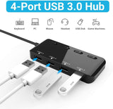 USB A 4 Port Hub w On Off Switches - Nova Sound