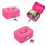Pink Key Lock Cash Box Mini Safe - Women In Tech