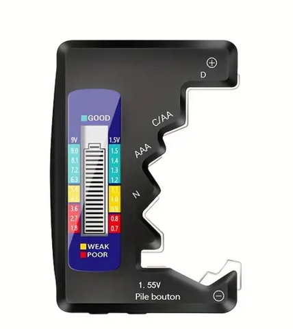 Universal Battery Tester AA/AAA/9V/1.5V/D - Nova Sound