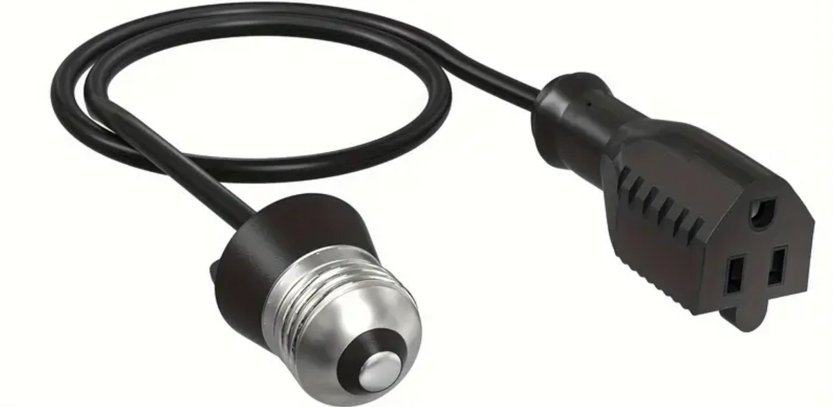 Light Socket to AC Power Outlet Edison Plug 3 FT Cable - Nova Sound ...