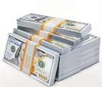 Replica $100 Faux Movie Money Stack of $10,000 - Nova Sound Games