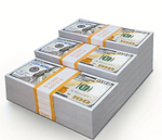 Replica $100 Faux Movie Money Stack of $10,000 - Nova Sound Games