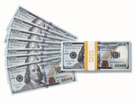 Replica $100 Faux Movie Money Stack of $10,000 - Nova Sound Games