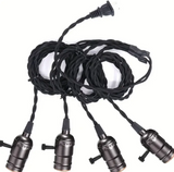 4 Light Socket Power Rope E String E26 Extension - Nova Sound