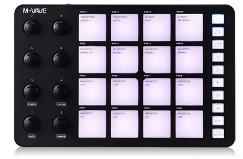 Compact MIDI Controller Drum Pad with USB-C Interface