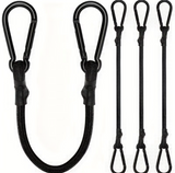 3 PC 1.5 FT Black Bungee Cord - Nova Sound