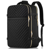 Black and Gold Laptop Bag Large Carry On Travel Backpack - Nova Sound