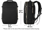 Black and Gold Laptop Bag Large Carry On Travel Backpack - Nova Sound