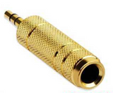 2 PC Gold Unique Aux Headphone Adapters  - Nova Sound