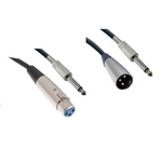 25 FT XLR 1/4 TS to XLR Male Female 2 PC Set - Nova Sound
