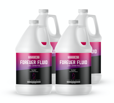 4 PC Forever Fluid Ultra Violet VU 1Gal - Medium-Density Long Lasting Fog Juice - Nova Sound