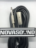 25 Foot XLR 3Pin Male to 1/4" Mono TS Cable - Nova Sound