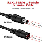 10 FT DC Power Extension Cable 5.5mm x 2.1mm - Nova Sound