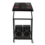 12U Rolling Rack Mixer Desk and Rack Mount Stand - Nova Sound