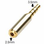 2.5mm Female to 3.5mm 1/8 Male Audio Adaptor - Nova Sound