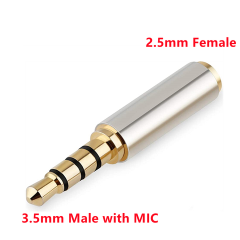 2.5mm Female to 3.5mm 1/8 Male Audio Adaptor - Nova Sound